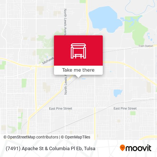 (7491) Apache St & Columbia Pl Eb map