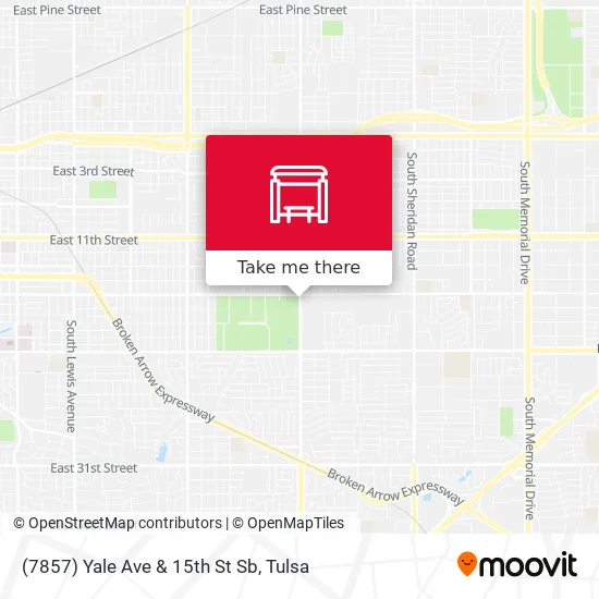 (7857) Yale Ave & 15th St Sb map
