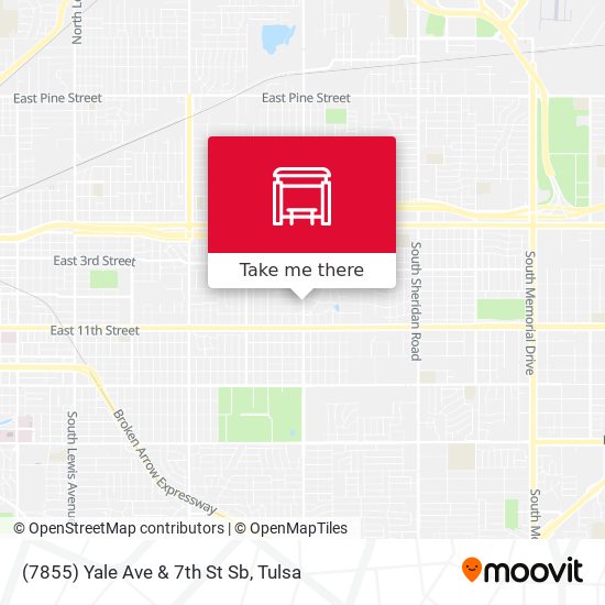 (7855) Yale Ave & 7th St Sb map