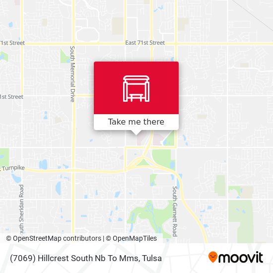 (7069) Hillcrest South Nb To Mms map