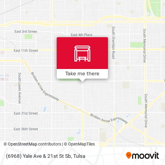 Mapa de (6968) Yale Ave & 21st St Sb