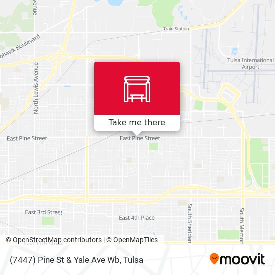 (7447) Pine St & Yale Ave Wb map