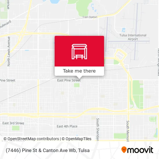 (7446) Pine St & Canton Ave Wb map