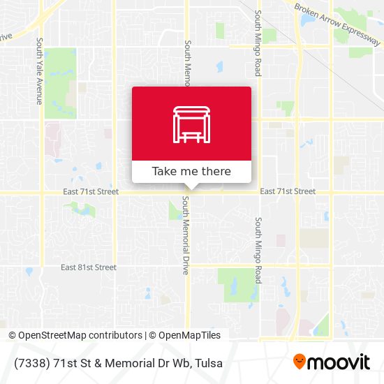 (7338) 71st St & Memorial Dr Wb map