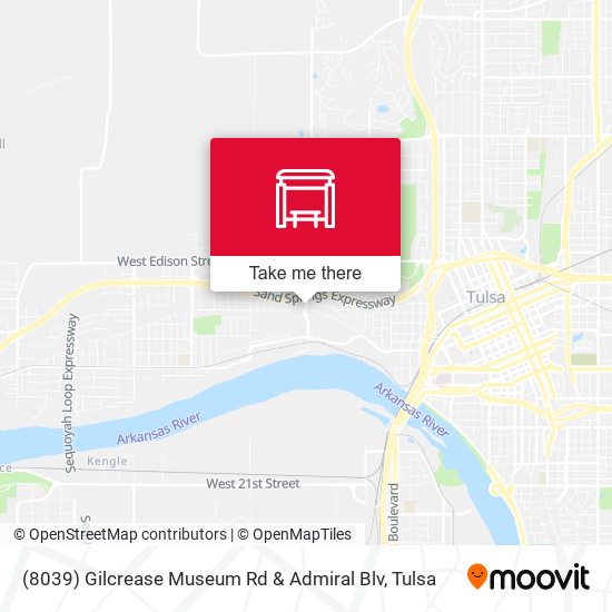 Mapa de (8039) Gilcrease Museum Rd & Admiral Blv