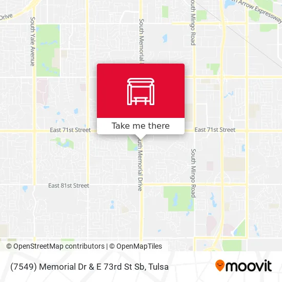 (7549) Memorial Dr & E 73rd St  Sb map