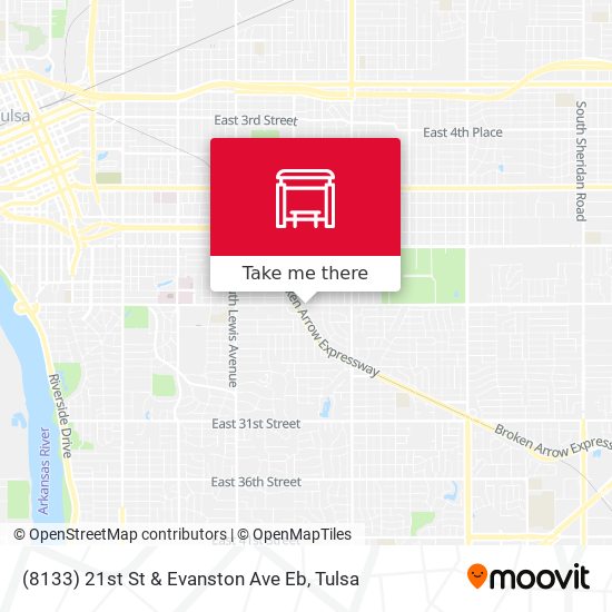 (8133) 21st St & Evanston Ave Eb map