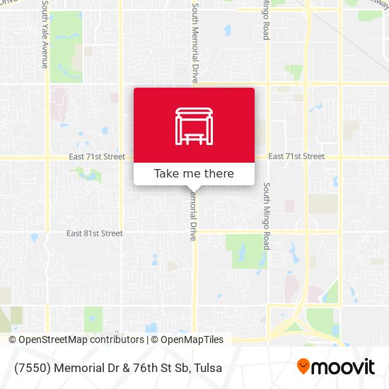 (7550) Memorial Dr & 76th St Sb map