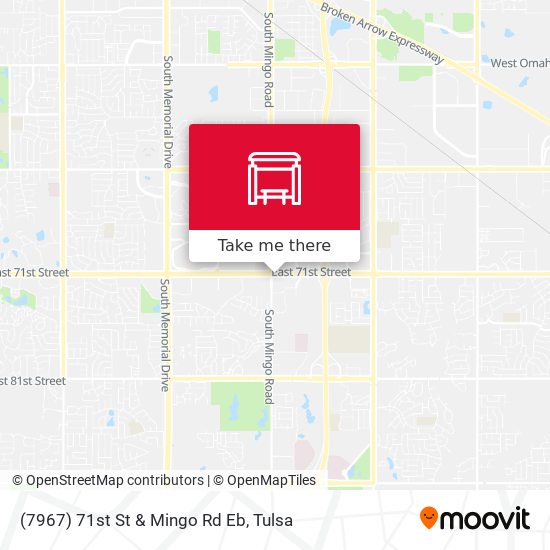 (7967) 71st St & Mingo Rd Eb map