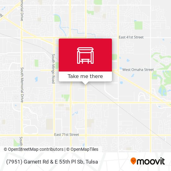 (7951) Garnett Rd & E 55th Pl Sb map