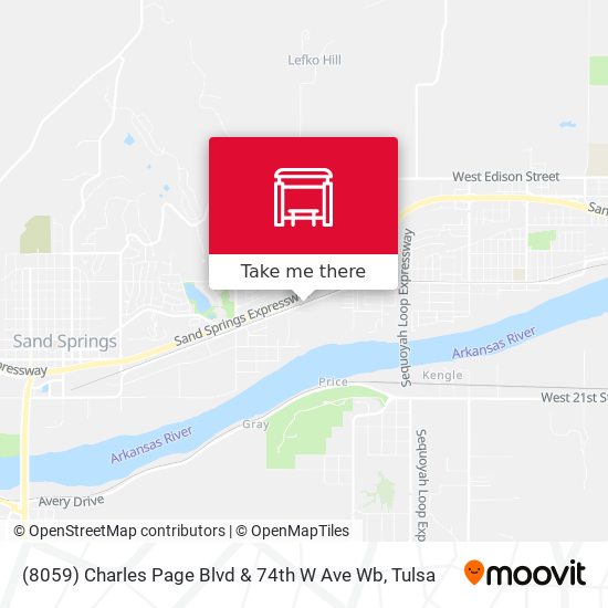(8059) Charles Page Blvd & 74th W Ave Wb map