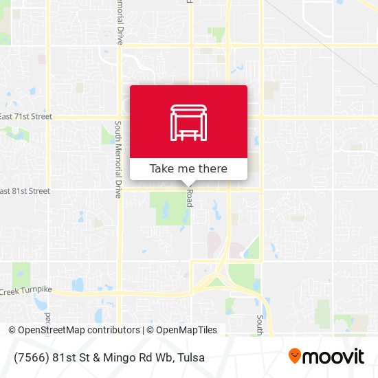 (7566) 81st St & Mingo Rd Wb map