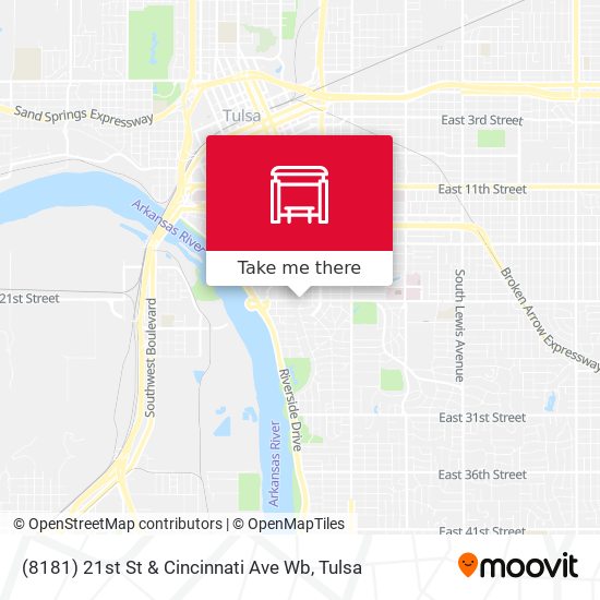 (8181) 21st St & Cincinnati Ave Wb map