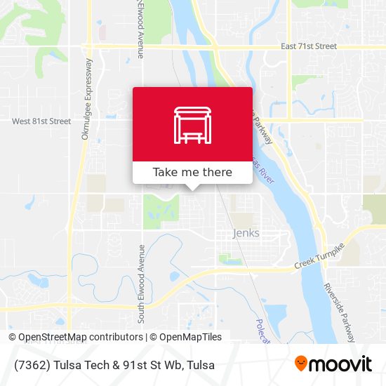Mapa de (7362) Tulsa Tech & 91st St Wb