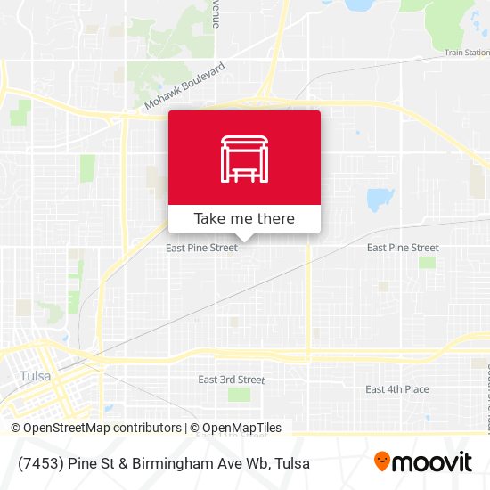 (7453) Pine St & Birmingham Ave Wb map
