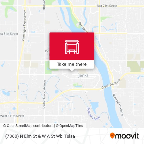(7360) N Elm St & W A St Wb map