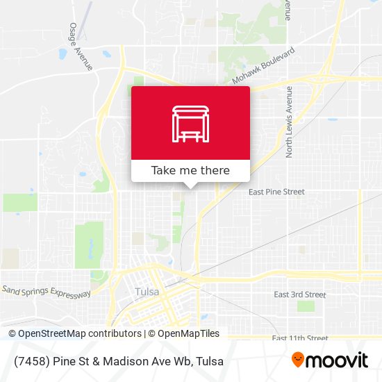 (7458) Pine St & Madison Ave Wb map