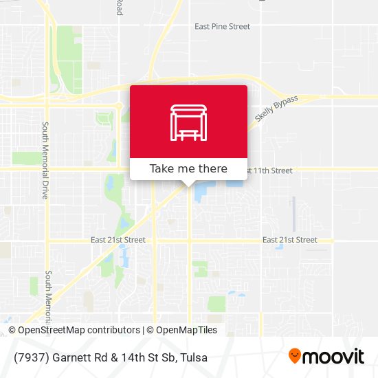 (7937) Garnett Rd & 14th St Sb map