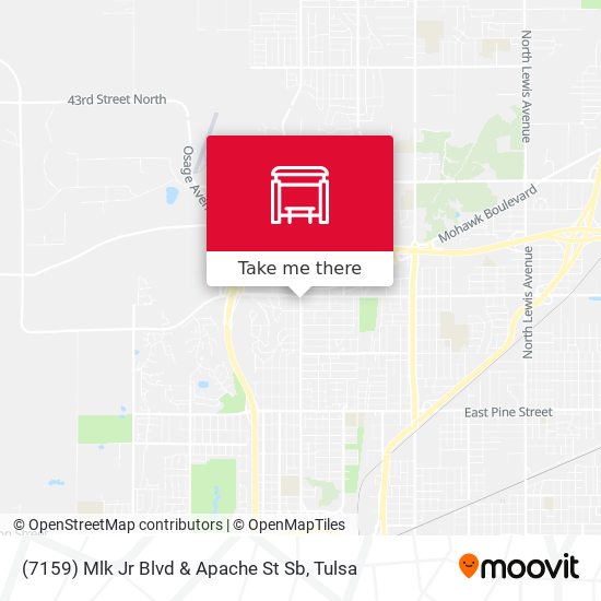 (7159) Mlk Jr Blvd & Apache St Sb map