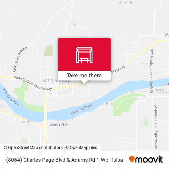 (8064) Charles Page Blvd & Adams Rd 1 Wb map