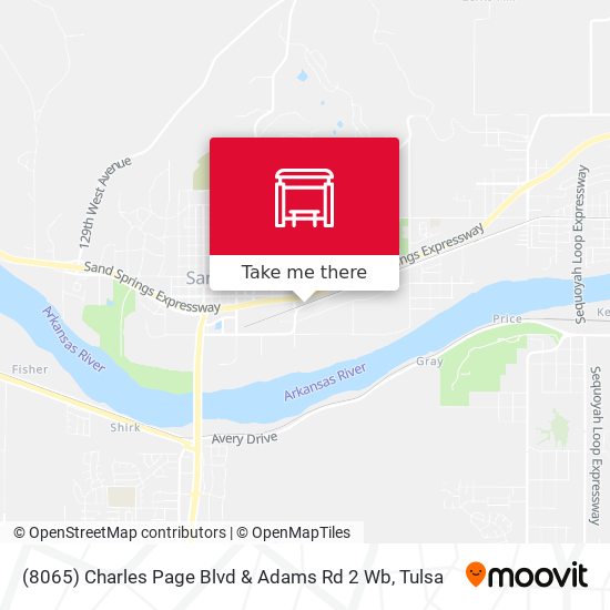 (8065) Charles Page Blvd & Adams Rd 2 Wb map