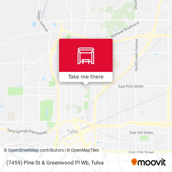 (7459) Pine St & Greenwood Pl Wb map