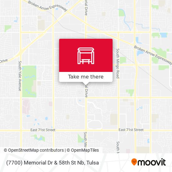 (7700) Memorial Dr & 58th St Nb map