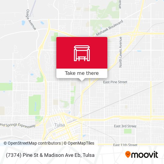 (7374) Pine St & Madison Ave Eb map