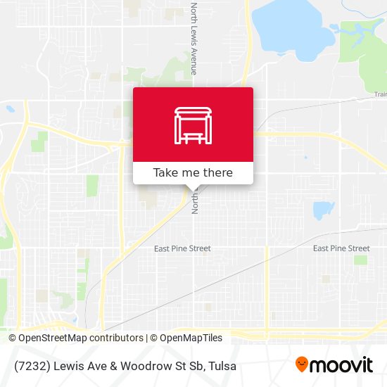 (7232) Lewis Ave & Woodrow St Sb map