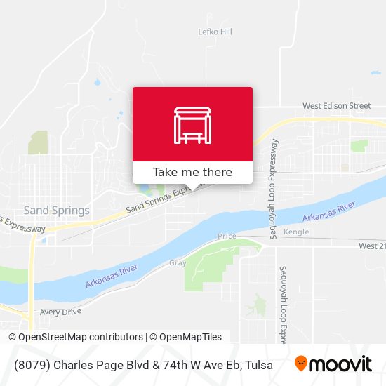 (8079) Charles Page Blvd & 74th W Ave Eb map