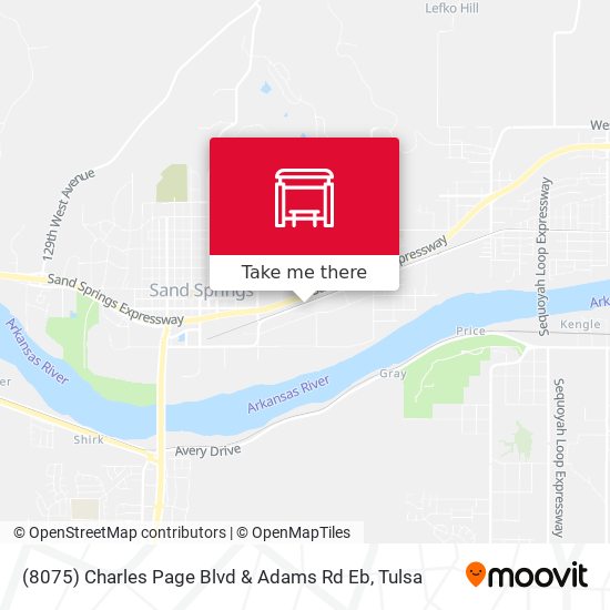 Mapa de (8075) Charles Page Blvd & Adams Rd Eb