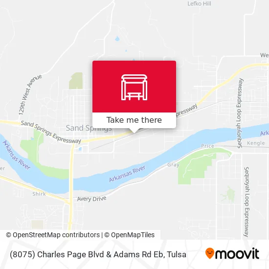 Mapa de (8075) Charles Page Blvd & Adams Rd Eb