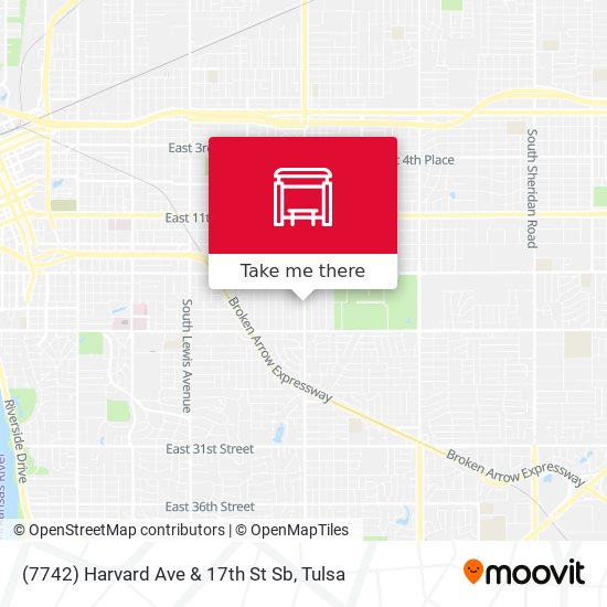 (7742) Harvard Ave & 17th St Sb map