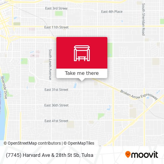 (7745) Harvard Ave & 28th St Sb map