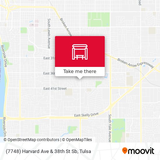 (7748) Harvard Ave & 38th St Sb map
