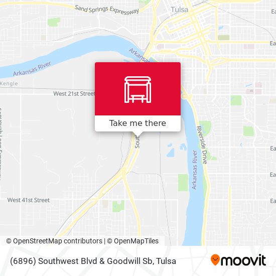 (6896) Southwest Blvd & Goodwill Sb map