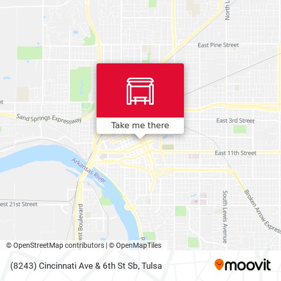 (8243) Cincinnati Ave & 6th St Sb map