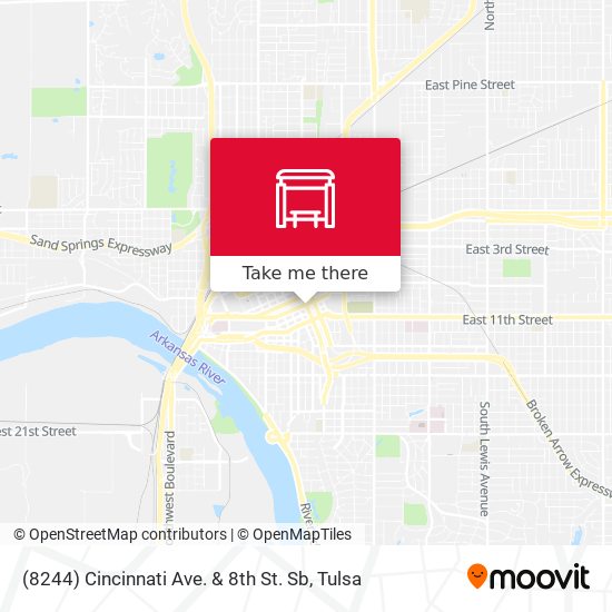 (8244) Cincinnati Ave. & 8th St. Sb map