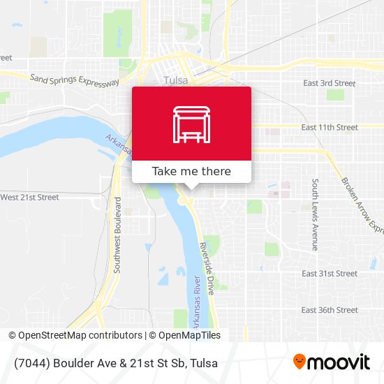 (7044) Boulder Ave & 21st St Sb map