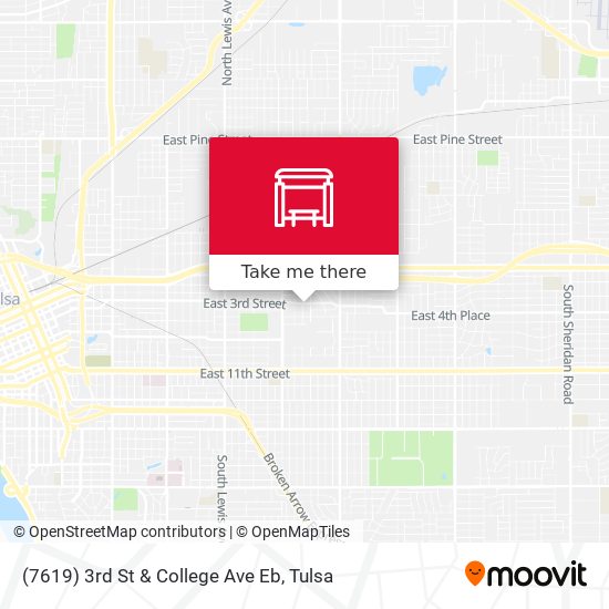 (7619) 3rd St & College Ave Eb map