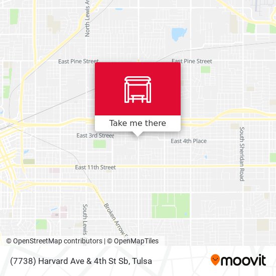 (7738) Harvard Ave & 4th St Sb map