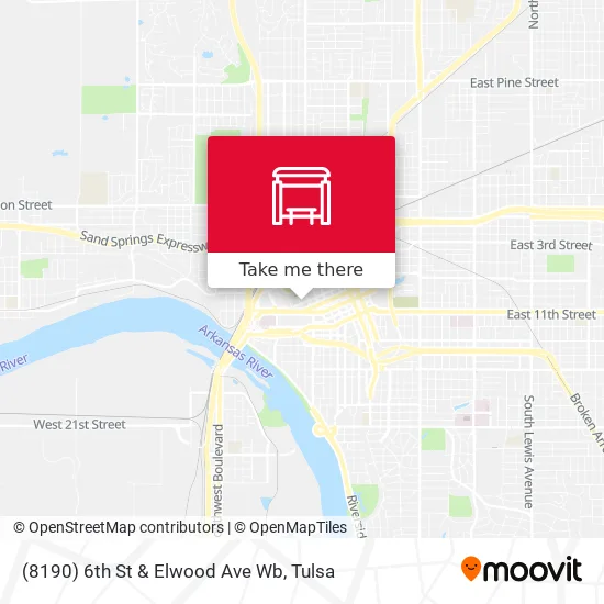 Mapa de (8190) 6th St & Elwood Ave Wb