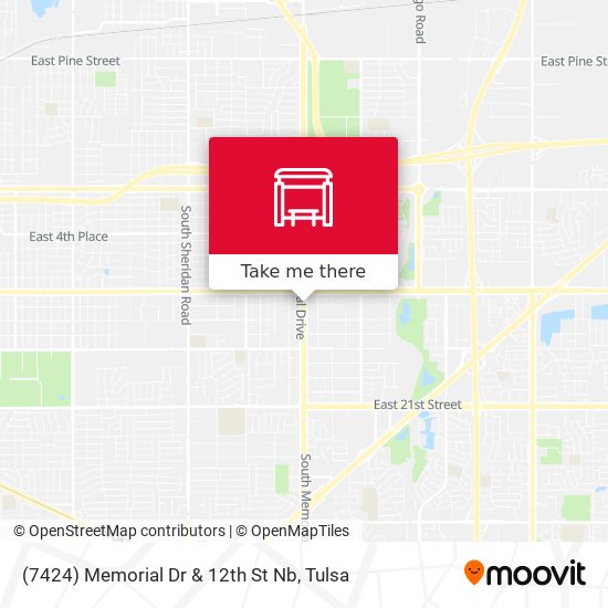(7424) Memorial Dr & 12th St Nb map
