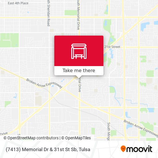 (7413) Memorial Dr & 31st St Sb map