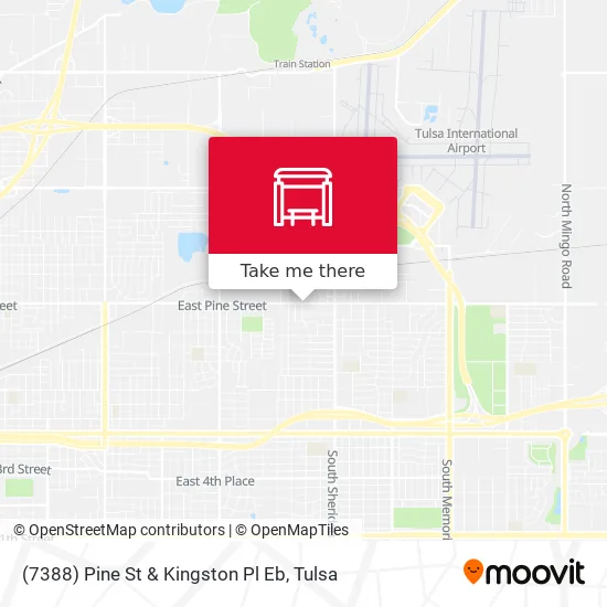 (7388) Pine St & Kingston Pl Eb map