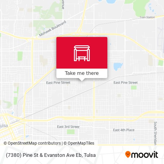 (7380) Pine St & Evanston Ave Eb map