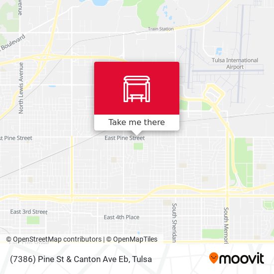 (7386) Pine St & Canton Ave Eb map