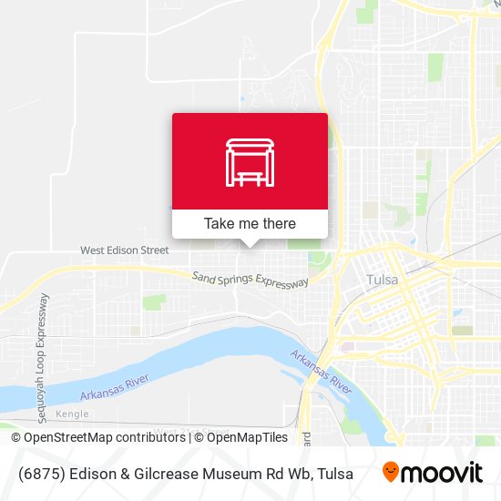Mapa de (6875) Edison & Gilcrease Museum Rd Wb