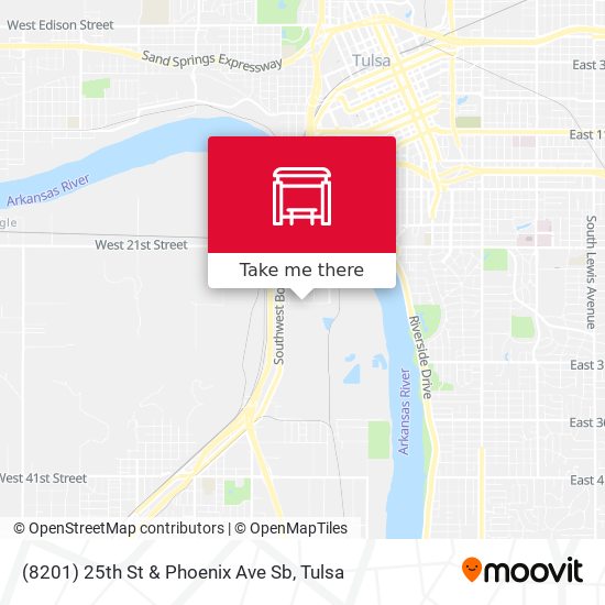 (8201) 25th St & Phoenix Ave Sb map