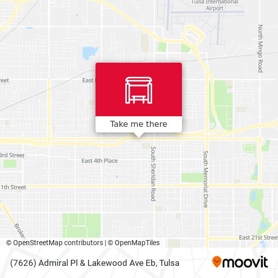(7626) Admiral Pl & Lakewood Ave Eb map